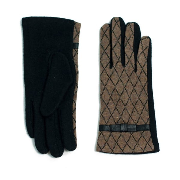 Brązowo-czarne rękawiczki Posh