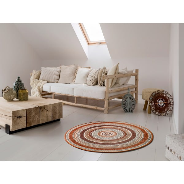 Pomarańczowy dywan odpowiedni na zewnątrz Universal Verdi, ⌀ 120 cm-image-1