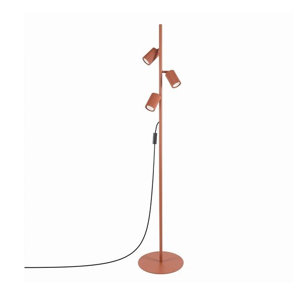 Ceglasta aluminiowa lampa stojąca z elastyczną konstrukcją (wysokość 155 cm) Gleam – Sollux