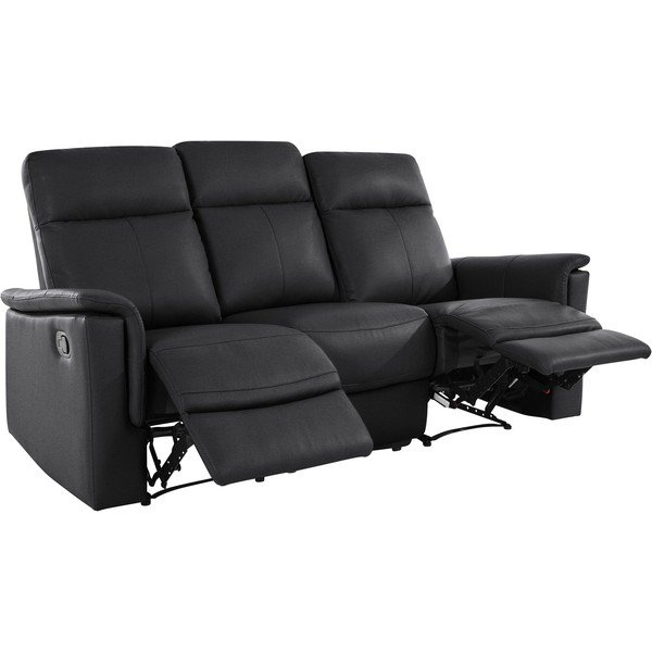 Czarna skórzana sofa 197 cm Southbrook – Støraa-image-1