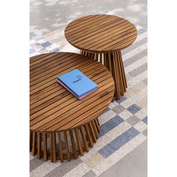 Okrągły stolik ogrodowy z litego drewna akacjowego ø 70 cm Rodano – Bizzotto-image-1