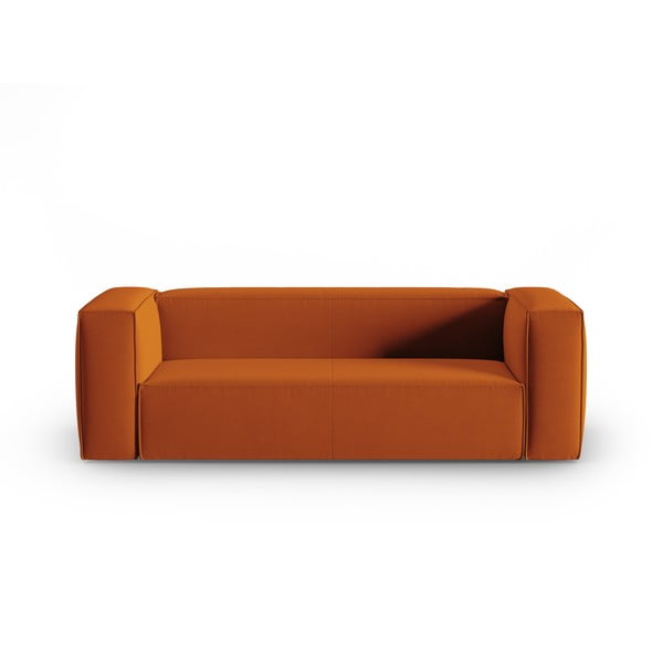 Pomarańczowa aksamitna sofa 200 cm Mackay – Cosmopolitan Design