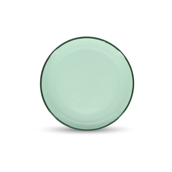 Zielony kamionkowy talerz deserowy ø 18 cm Duo – ONA