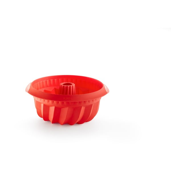 Czerwona silikonowa forma do babki Lékué, ⌀ 22 cm