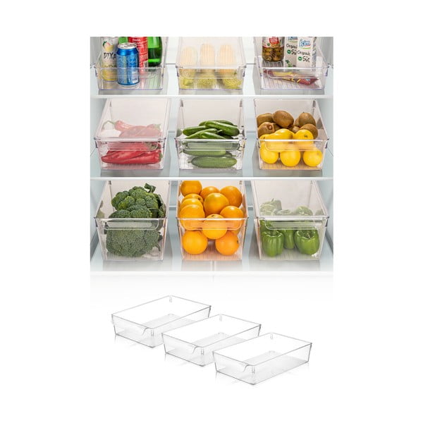 Plastikowy organizer do lodówki 3 szt. – Hermia-image-1