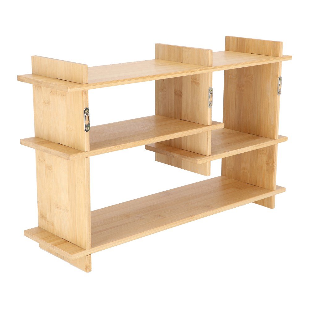 Wielopoziomowa bambusowa półka w jasnym naturalnym kolorze 55 cm – Esschert Design