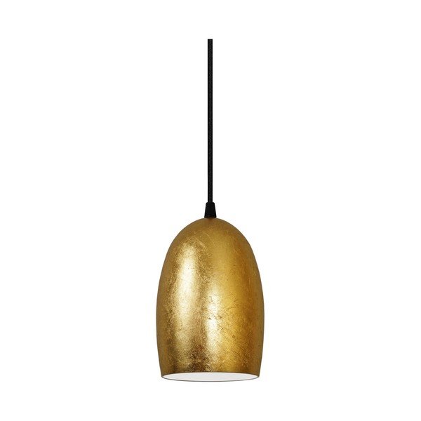Złota lampa wisząca z czarnym kablem Sotto Luce UME-image-1