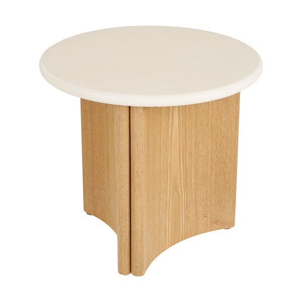 Okrągły stolik z betonowym blatem ø 50 cm Motril – House Nordic-image-4
