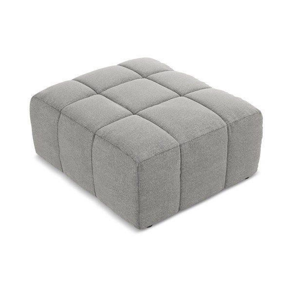 Szary podnóżek z materiału bouclé Aloha – Makamii-image-2