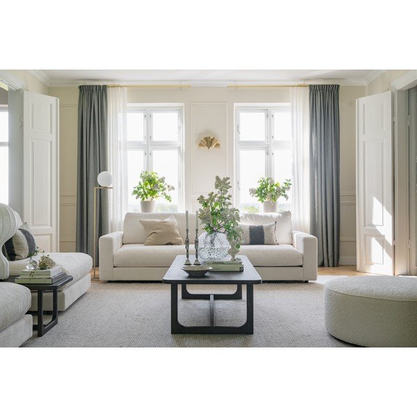Stolik z blatem w dekorze dębu w ciemnym naturalnym kolorze 70x160 cm Driscoll – Rowico-image-1