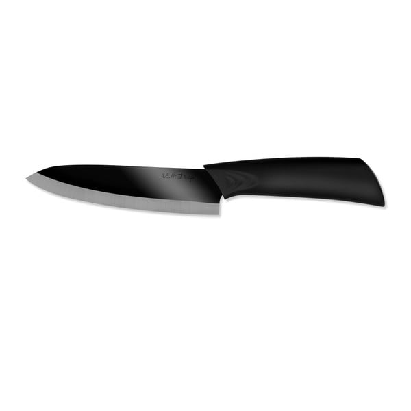 Ceramiczny nóż z polerowanym ostrzem, 15 cm, czarny