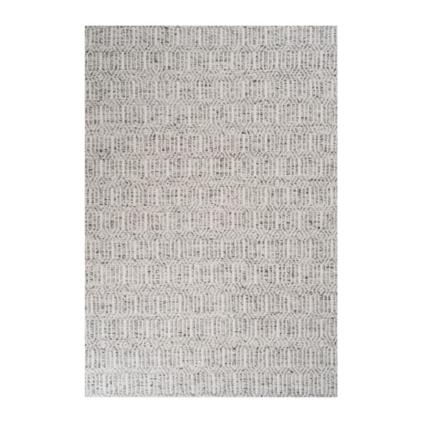 Szary dywan z dodatkiem wełny Justin, 200x300 cm