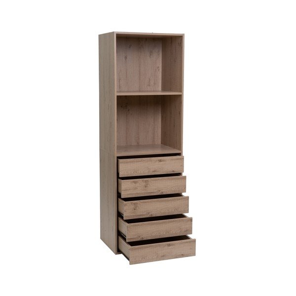 Otwarta szafa modułowa w dekorze dębu w naturalnym kolorze 60x180x45 cm Modular – Casa Selección-image-1