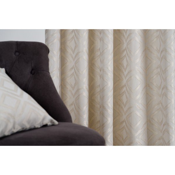 Kremowa zasłona 140x245 cm Giuseppe – Mendola Fabrics-image-1