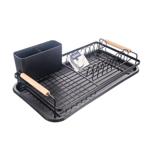 Czarny metalowy ociekacz 43x23,5 cm Radka – Orion