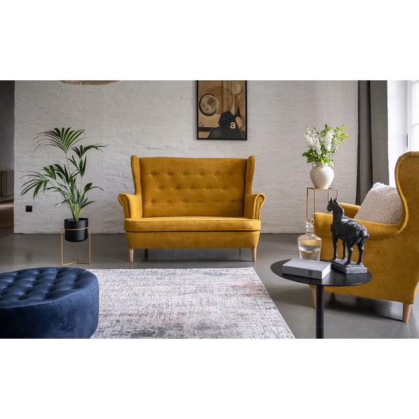 Żółta sofa 150 cm Aros – ELTAP-image-2