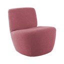 Różowy fotel z materiału bouclé Ada – Leitmotiv