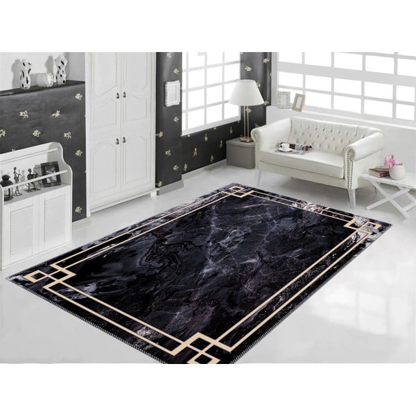 Czarny dywan Vitaus Willow, 160x230 cm-image-1