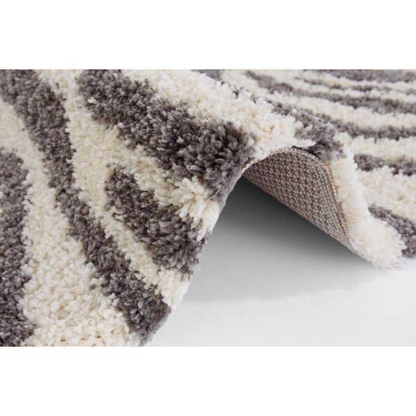 Szaro-beżowy okrągły dywan ø 160 cm Striped Animal – Ragami-image-2