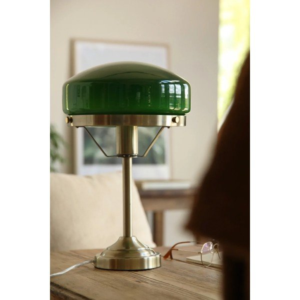 Zielona/w kolorze mosiądzu lampa stołowa (wysokość 39 cm) Aurelia – Markslöjd-image-2
