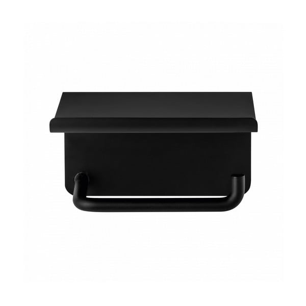 Czarny ścienny uchwyt na papier toaletowy ze stali nierdzewnej Modo – Blomus-image-1