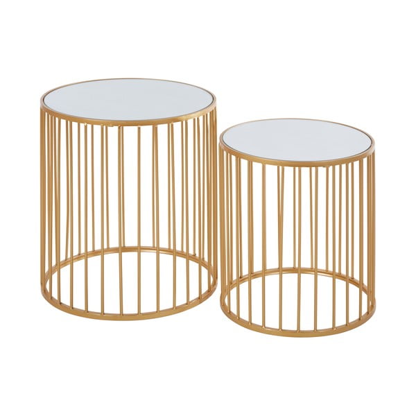 Okrągłe stoliki ze szklanym blatem zestaw 2 szt. ø 45 cm Avantis – Premier Housewares-image-1