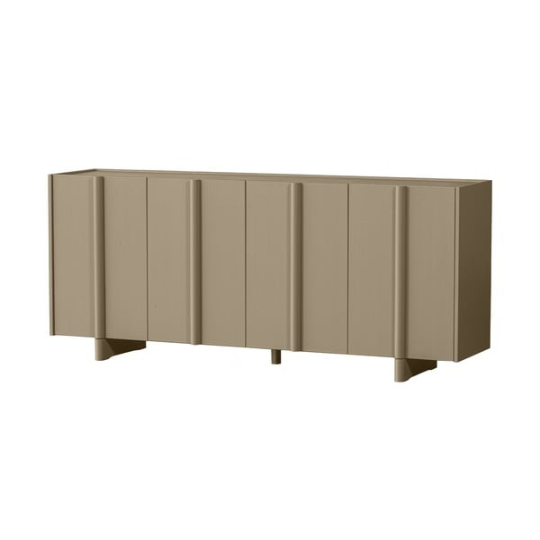 Beżowa niska komoda z litego drewna sosnowego 200x85 cm Basu – WOOOD-image-3