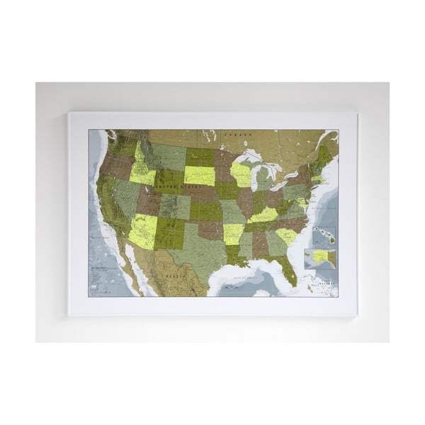 Mapa USA w przezroczystym opakowaniu The Future Mapping Company USA, 100x70 cm
