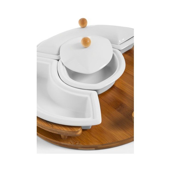 Zestaw miseczek porcelanowych na desce bambusowej Bambum Bado-image-3