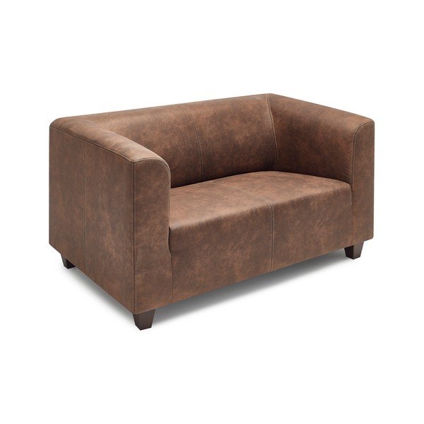 Brązowa sofa 2-osobowa Bobochic Paris Django Preston-image-2