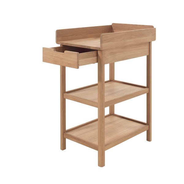 Przewijak z litego drewna dębowego z przewijakiem w naturalnym kolorze Forrest – Vipack-image-2