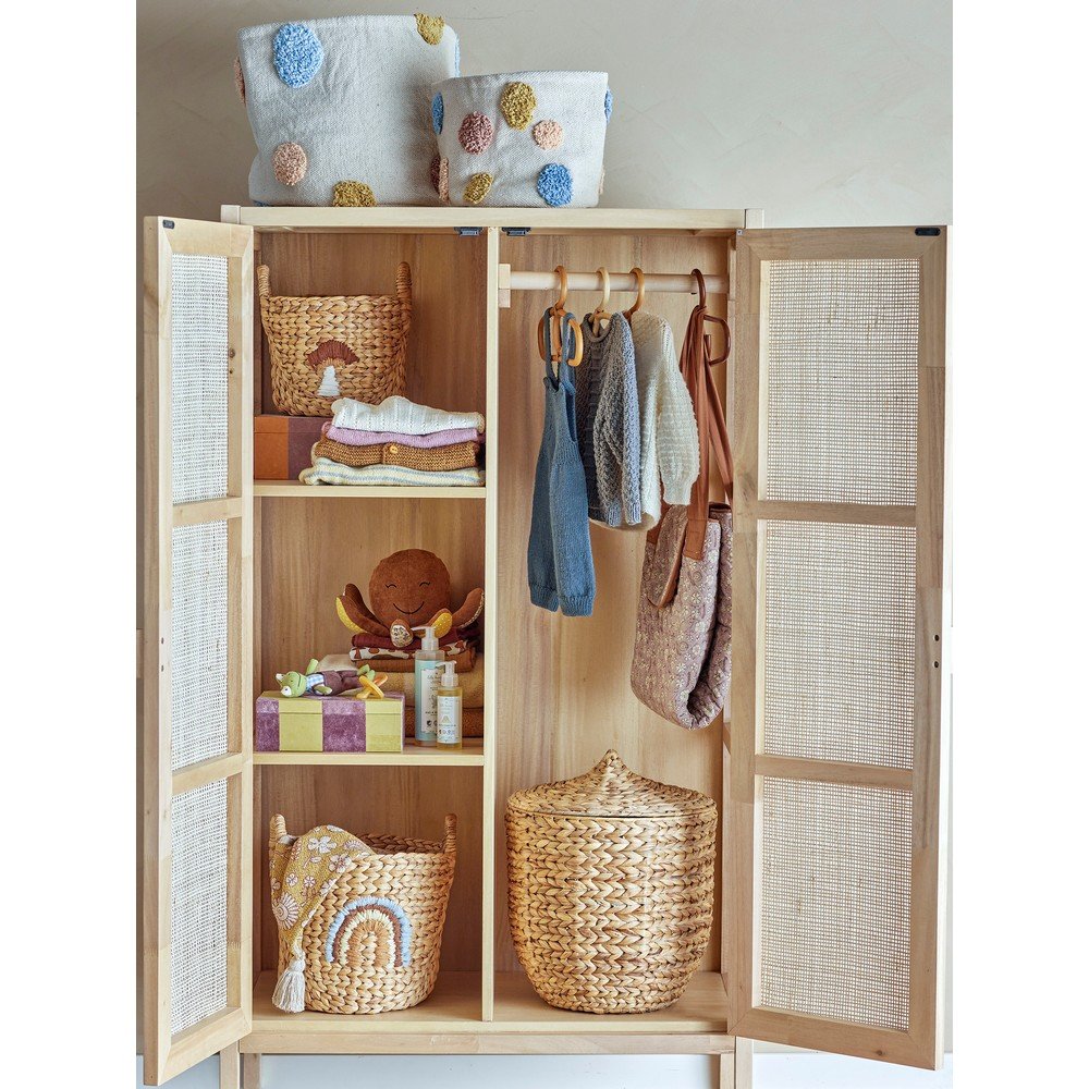 Dziecięce kosze na zabawki z hiacyntu wodnego w naturalnym kolorze 2 szt. ø 32x32 cm Agnes – Bloomingville Mini (zdjęcie 10)