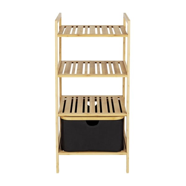 Czarno-naturalny bambusowy regał łazienkowy 44x93,5 cm Ecori – Wenko