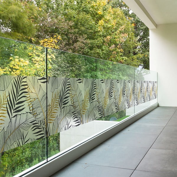 Naklejka na okno 200x40 cm Classy Palm Leaves – Ambiance
