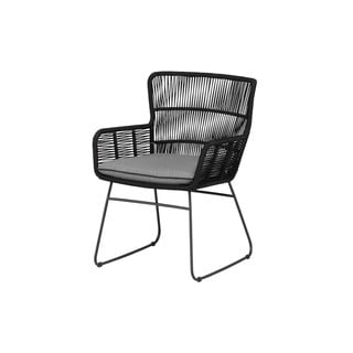 Czarne krzesło ogrodowe Exotan Grace