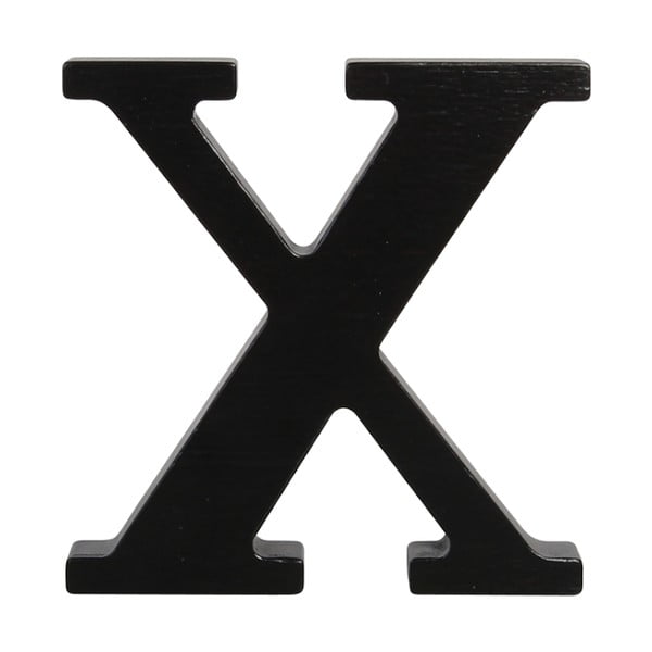 Czarna drewniana litera Typoland X