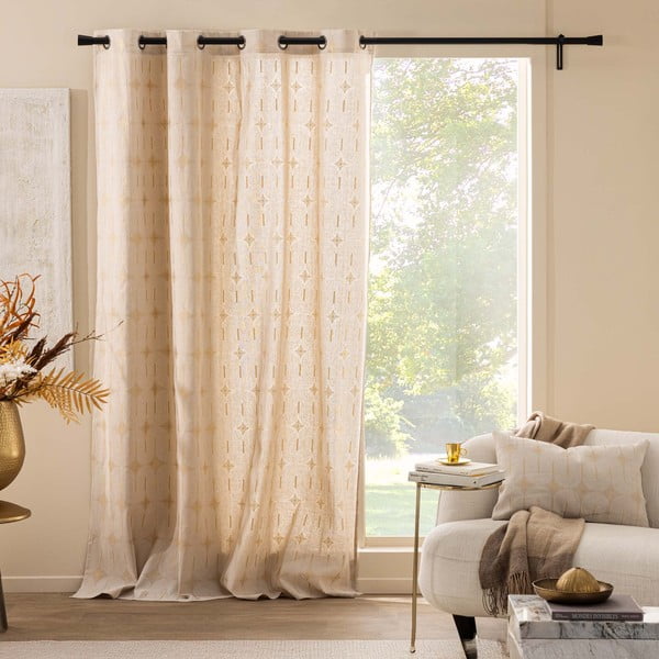 Beżowa zasłona 140x240 cm Ondine – douceur d'intérieur-image-1