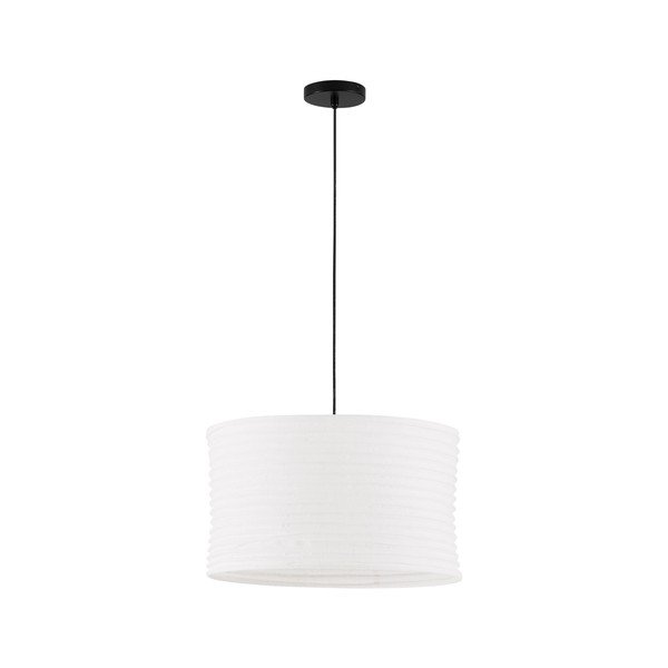 Biała lniana lampa wisząca ø 50 cm Linnet – Nova Luce