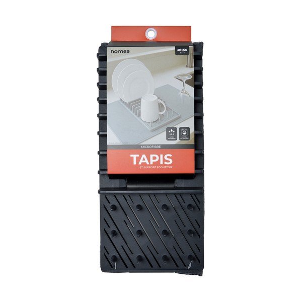 Szara plastikowa podkładka do naczyń 50x38 cm – Homéa-image-2