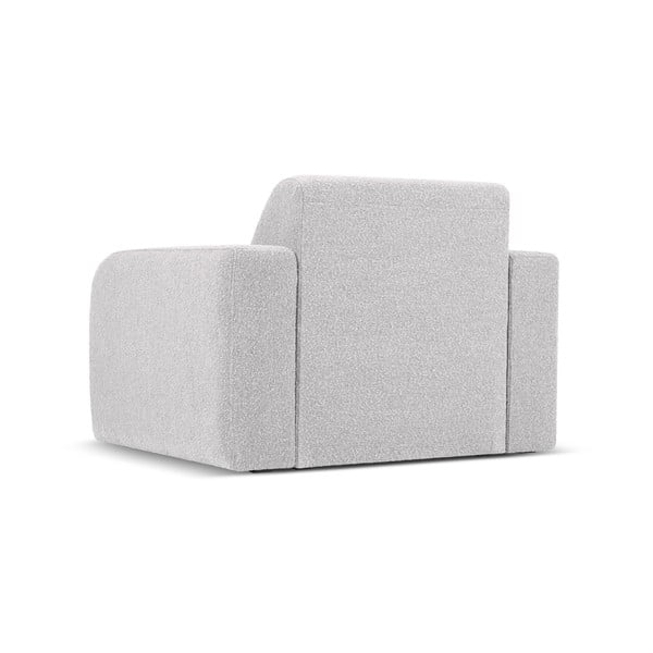 Jasnoszary fotel z materiału bouclé Molino – Micadoni Home-image-3
