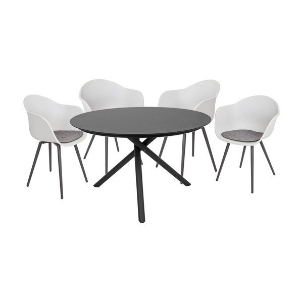 Szare plastikowe krzesło ogrodowe Zara – Garden Pleasure-image-2