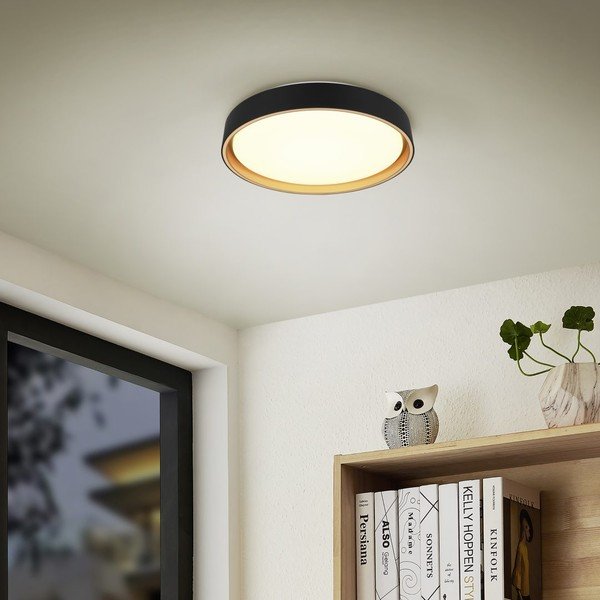 Czarna lampa sufitowa LED ø 40 cm Felis – Reality-image-1