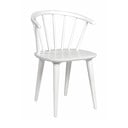 Białe krzesło do jadalni z drewna kauczukowca Rowico Carmen