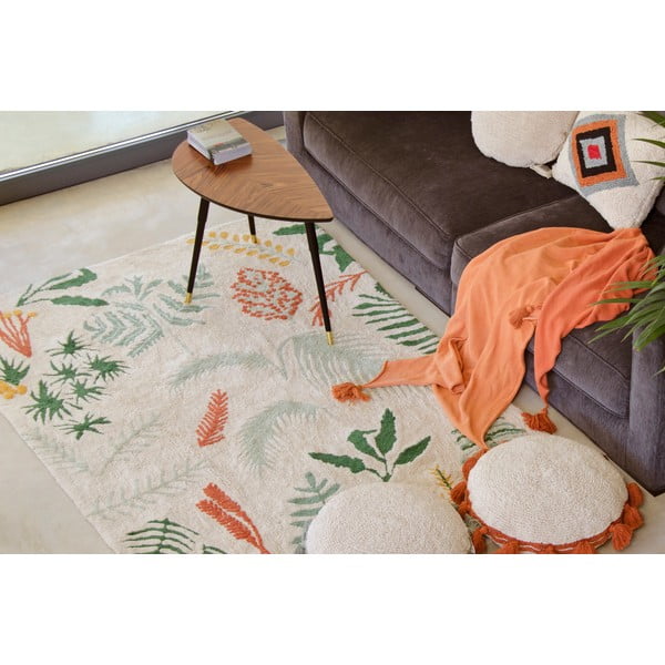 Bawełniany dywan dziecięcy tkany ręcznie odpowiedni do prania 140x200 cm Botanic Plants – Lorena Canals-image-1