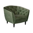 Zielony aksamitny fotel Actona Ria