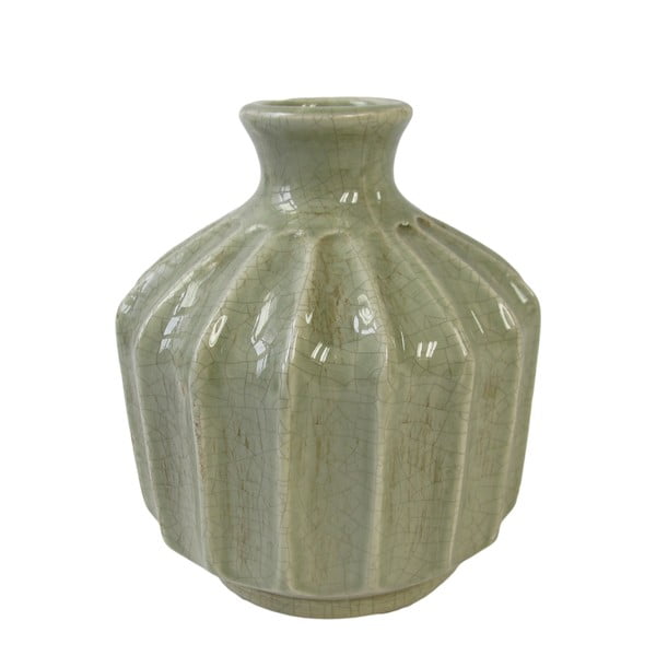 Szary terakotowy wazon z reliefem