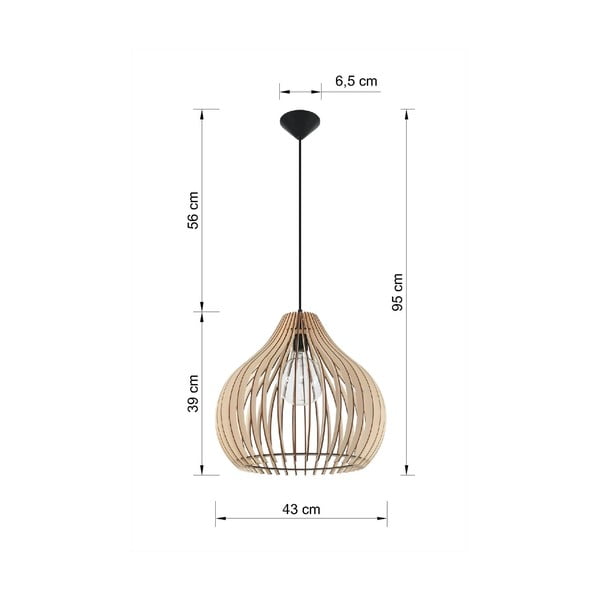 Beżowa lampa wisząca Sollux Pantilla-image-2