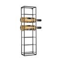 Czarny wiszący metalowy regał na wino liczba butelek 6 Single – PT LIVING