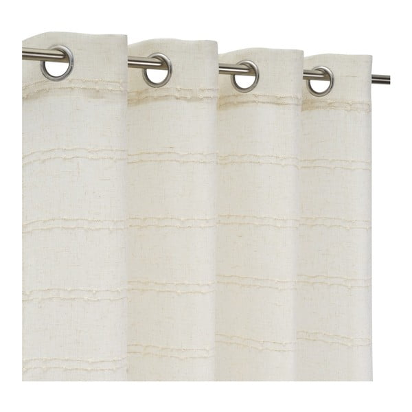 Beżowa zasłona z mieszanki lnu 140x260 cm Nodes – Casa Selección-image-2