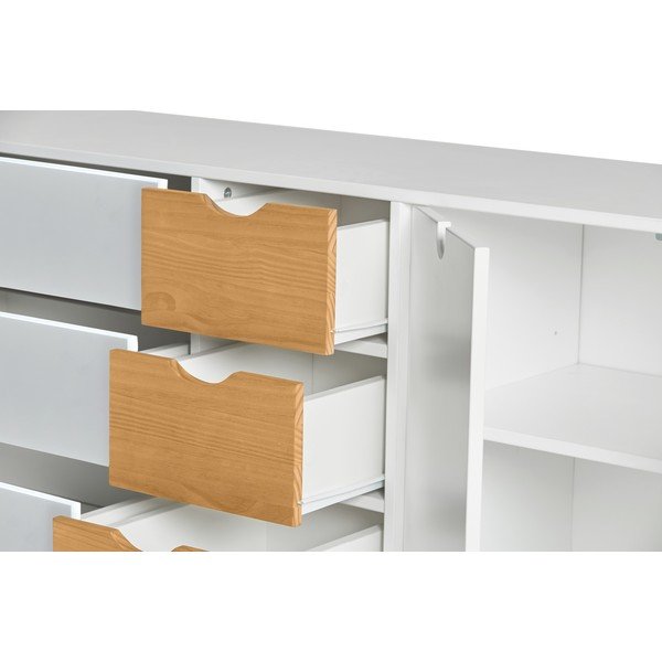 Biała komoda z 6 szufladami Marckeric Cris-image-1